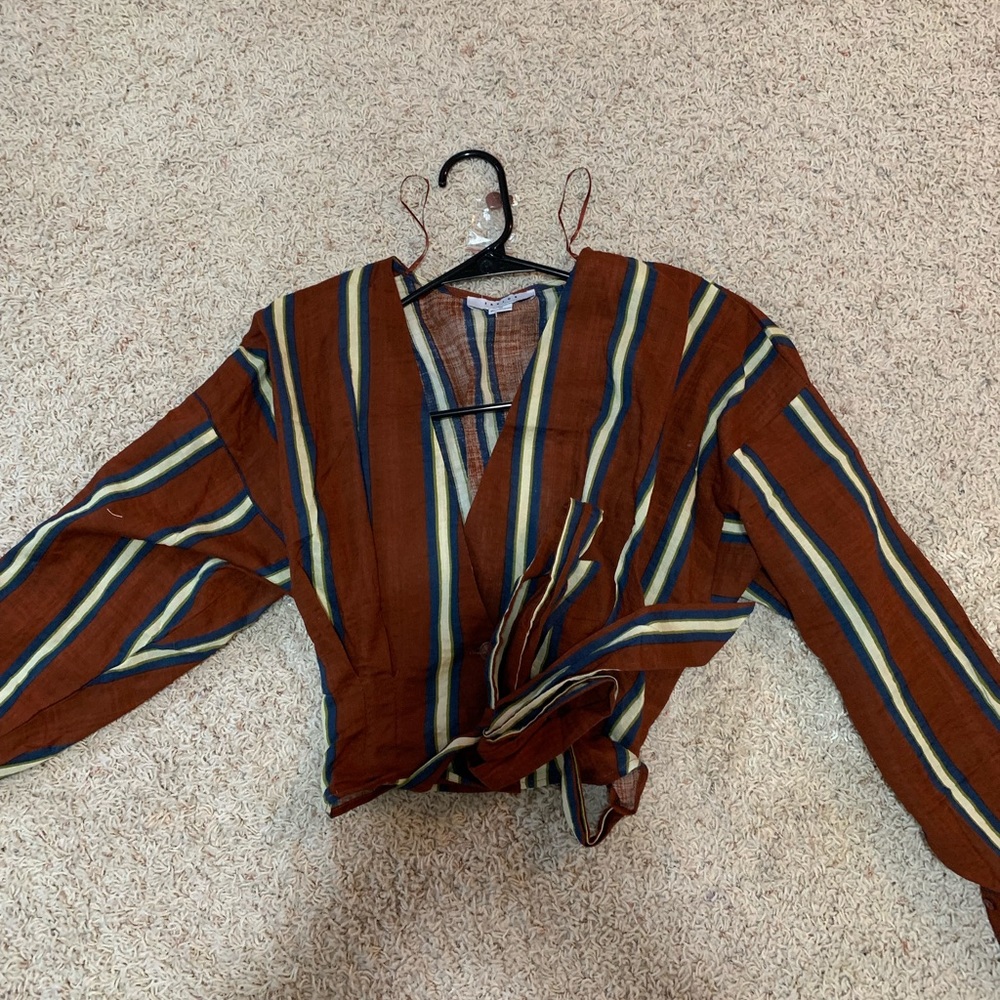Favlux Striped Wrap Long Sleeve